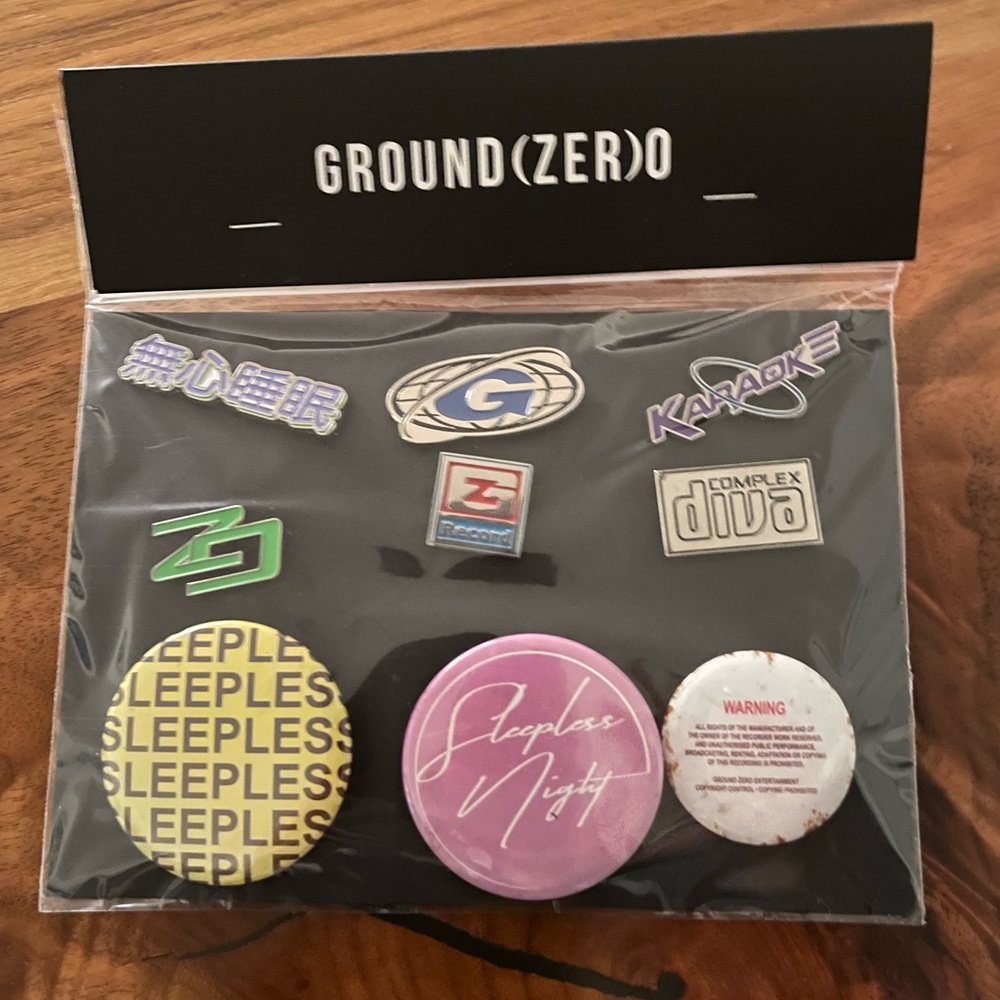 NWOT Ground Zero Pin Set - Multicolour